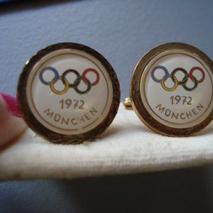 Vintage 1972 Munchen Germany Olympic Games Cuff Links
